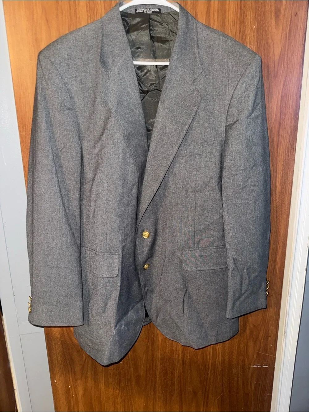 Men's Classic Gray Two-Button Sport Coat